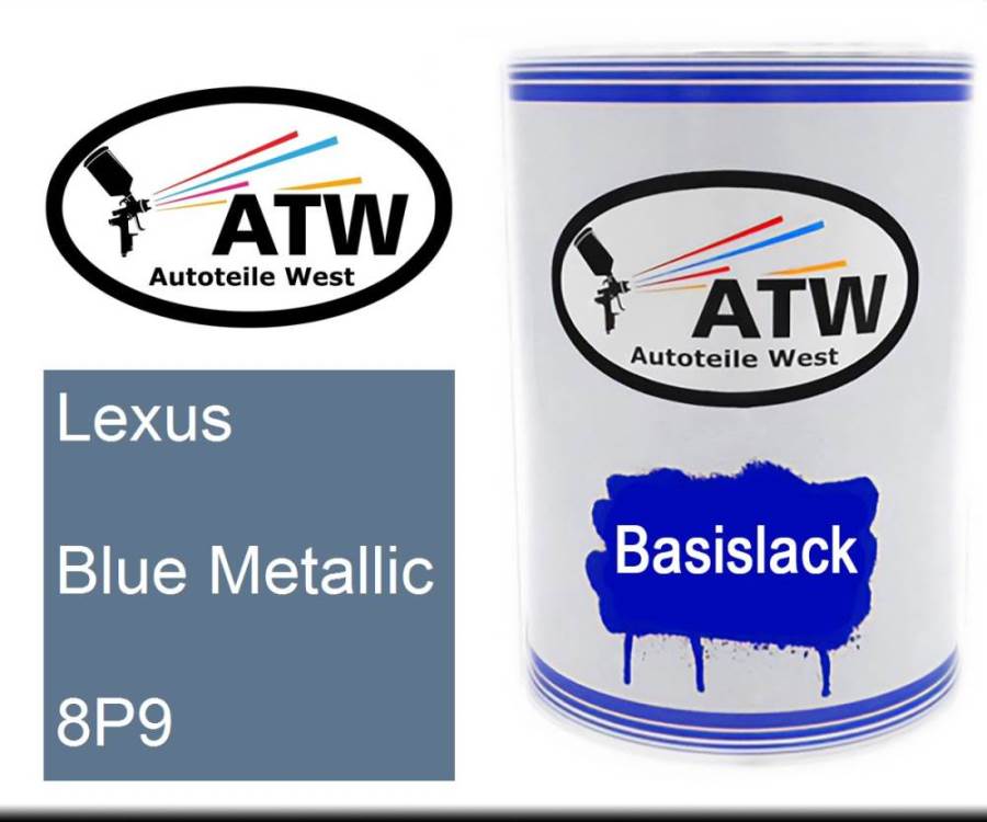 Lexus, Blue Metallic, 8P9: 500ml Lackdose, von ATW Autoteile West.